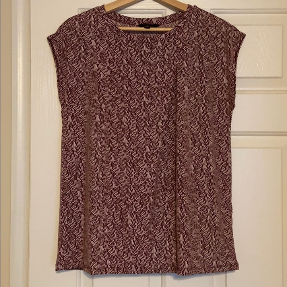 Banana Republic Maroon Print Blouse